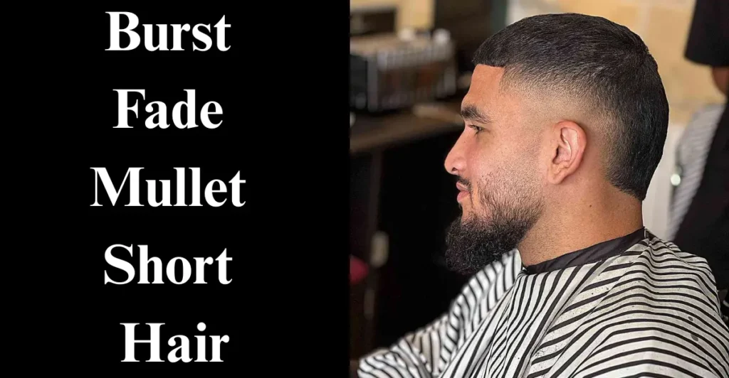 Burst fade mullet short hair