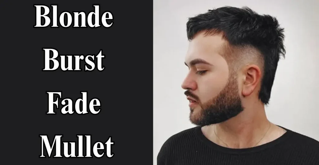 Blonde Burst Fade Mullet