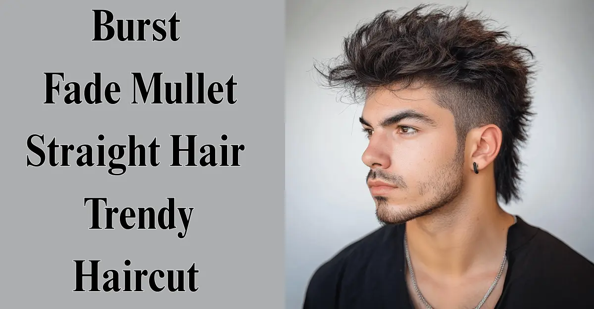 Burst Fade Mullet Straight Hair | Trendy Haircut