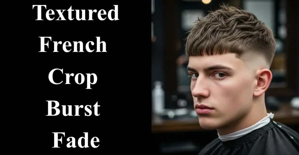 Textured French Crop Burst Fade