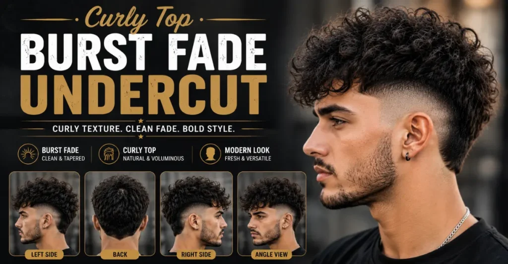 Curly Top Burst Fade Undercut