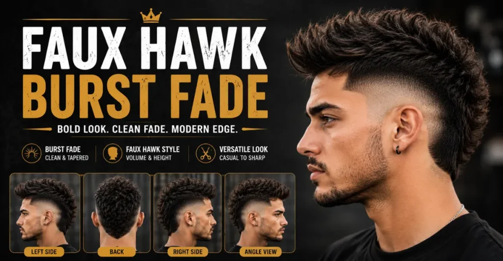 Faux Hawk Burst Fade