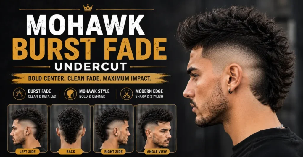 Mohawk Burst Fade Undercut