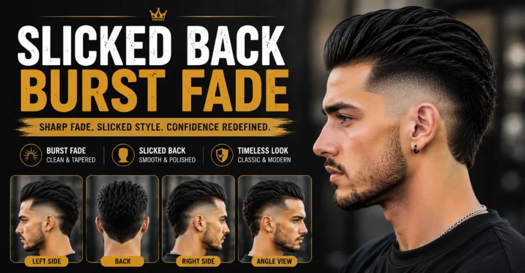 Slicked Back Burst Fade